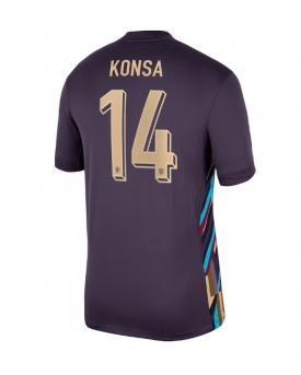 Inghilterra Ezri Konsa #14 Maglia Gara Trasferta Repliche Europei 2024